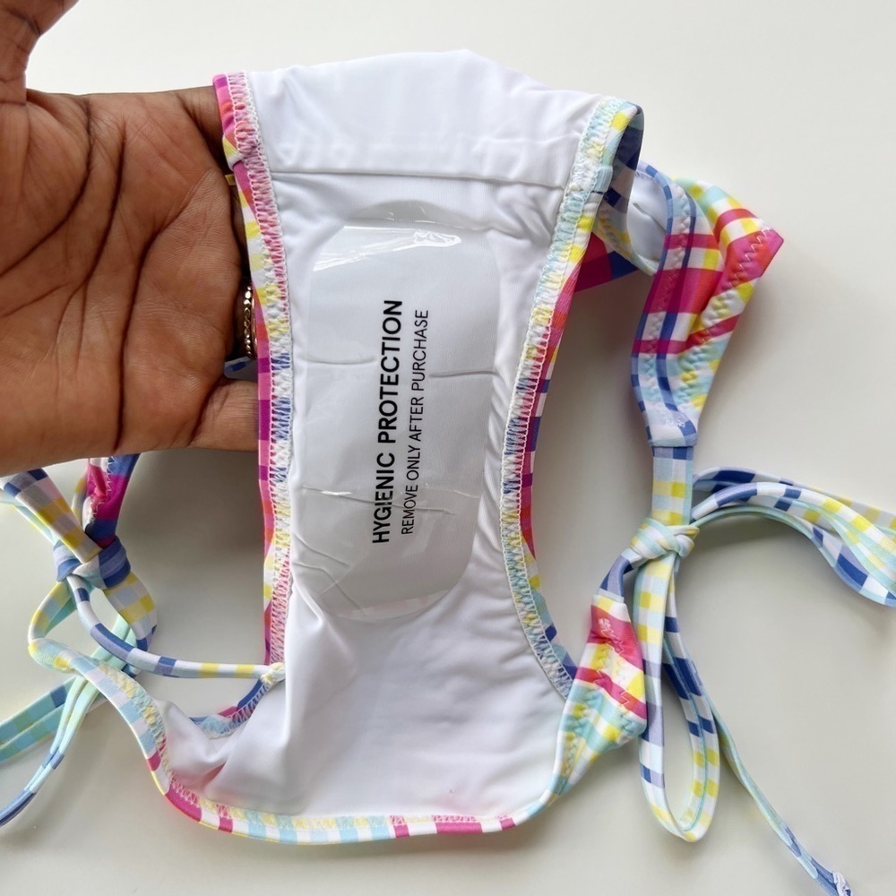 Solid & Striped The Iris Bikini Bottom Multi Plaid - Picture 7 of 7